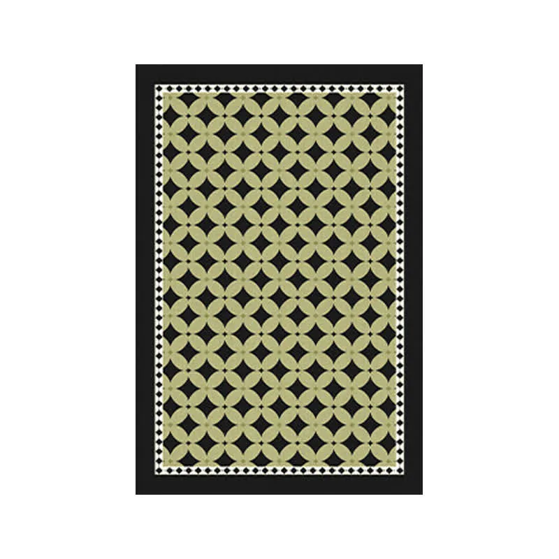 Grüner geometrischer Rauten-Teppich