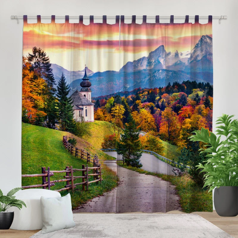 Fotovorhang "Sonnenaufgang in den Alpen"