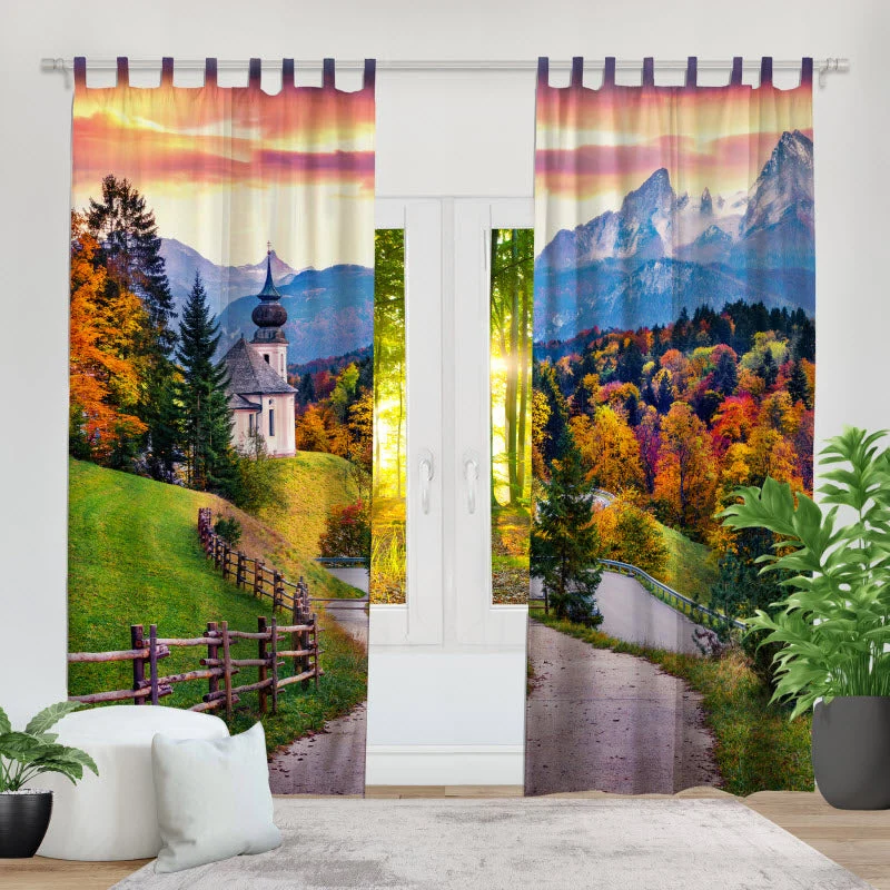 Fotovorhang "Sonnenaufgang in den Alpen"