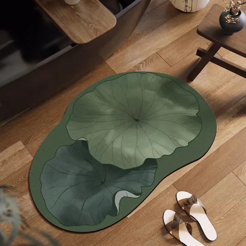 Badematte aus Kieselalgen-Schlamm, inspiriert von Lotusblättern