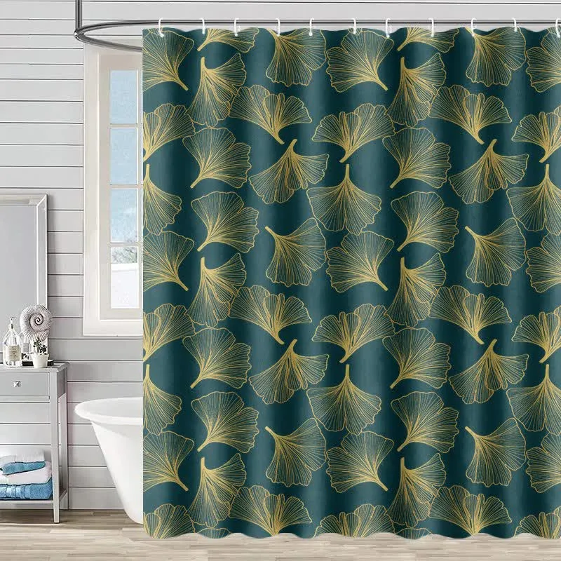Duschvorhang mit Ginkgo-Blumenmuster