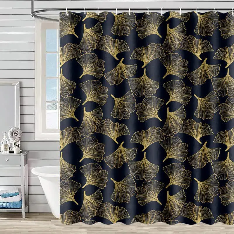 Duschvorhang mit Ginkgo-Blumenmuster