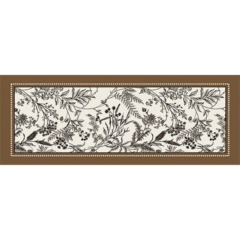 Eleganter Vintage-Fußteppich mit Blumenmuster
