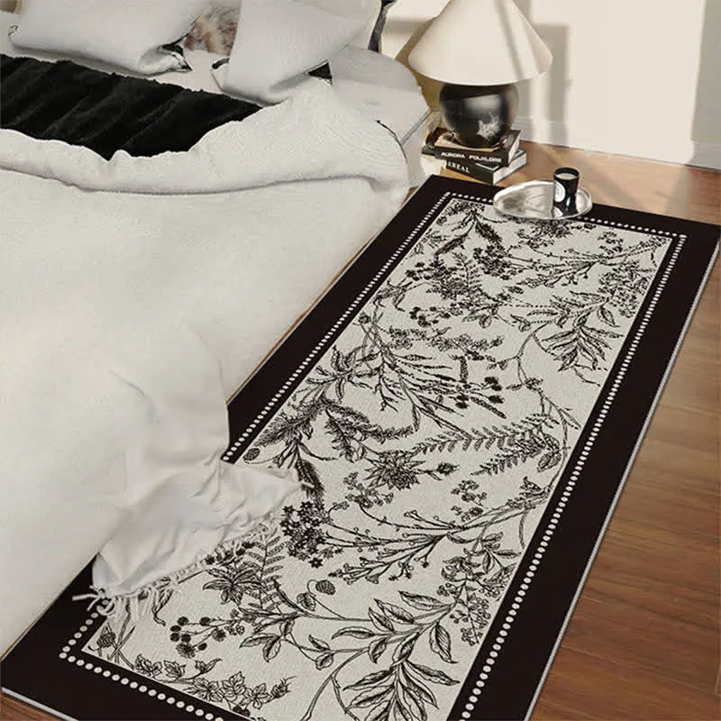 Eleganter Vintage-Fußteppich mit Blumenmuster