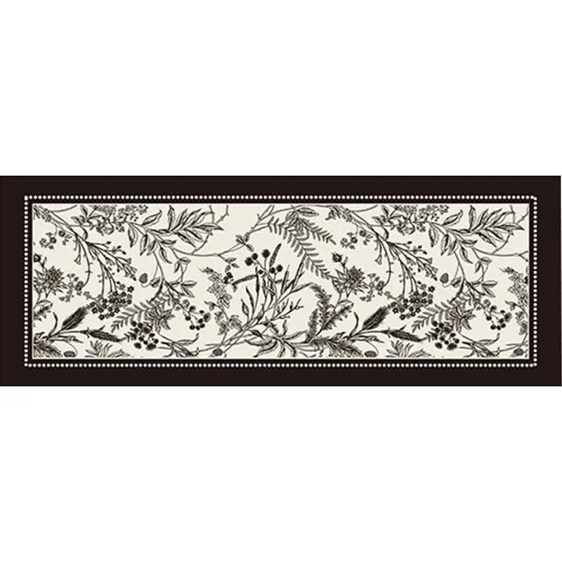 Eleganter Vintage-Fußteppich mit Blumenmuster