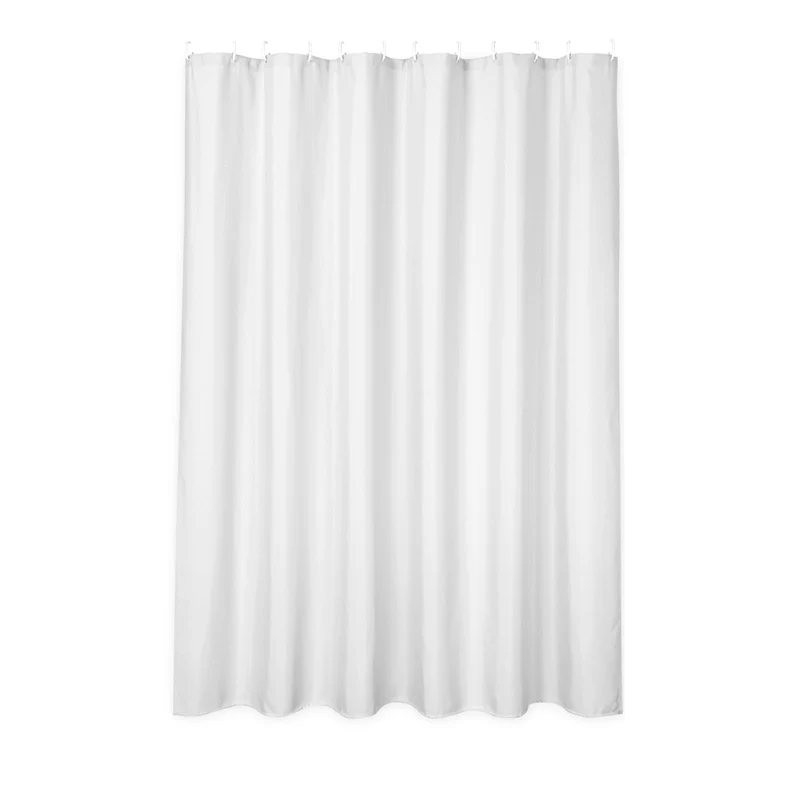 Tenda Doccia Garvee Bagno 240GSM Poliestere Effetto Lino Bianco 122x183 cm Qualità Hotel Inclusi Ganci