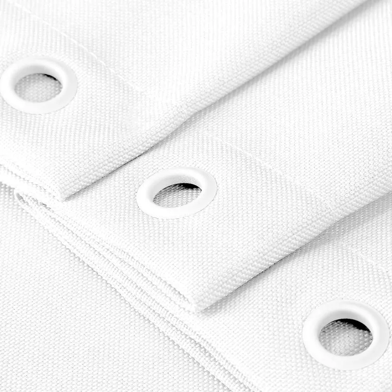 Tenda Doccia Garvee Bagno 240GSM Poliestere Effetto Lino Bianco 122x183 cm Qualità Hotel Inclusi Ganci