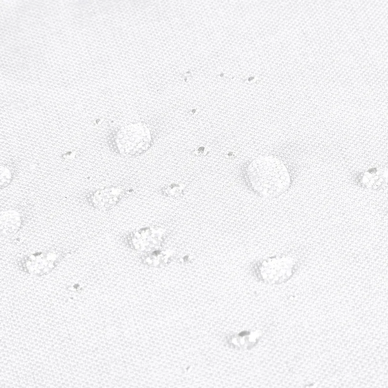 Tenda Doccia Garvee Bagno 240GSM Poliestere Effetto Lino Bianco 122x183 cm Qualità Hotel Inclusi Ganci