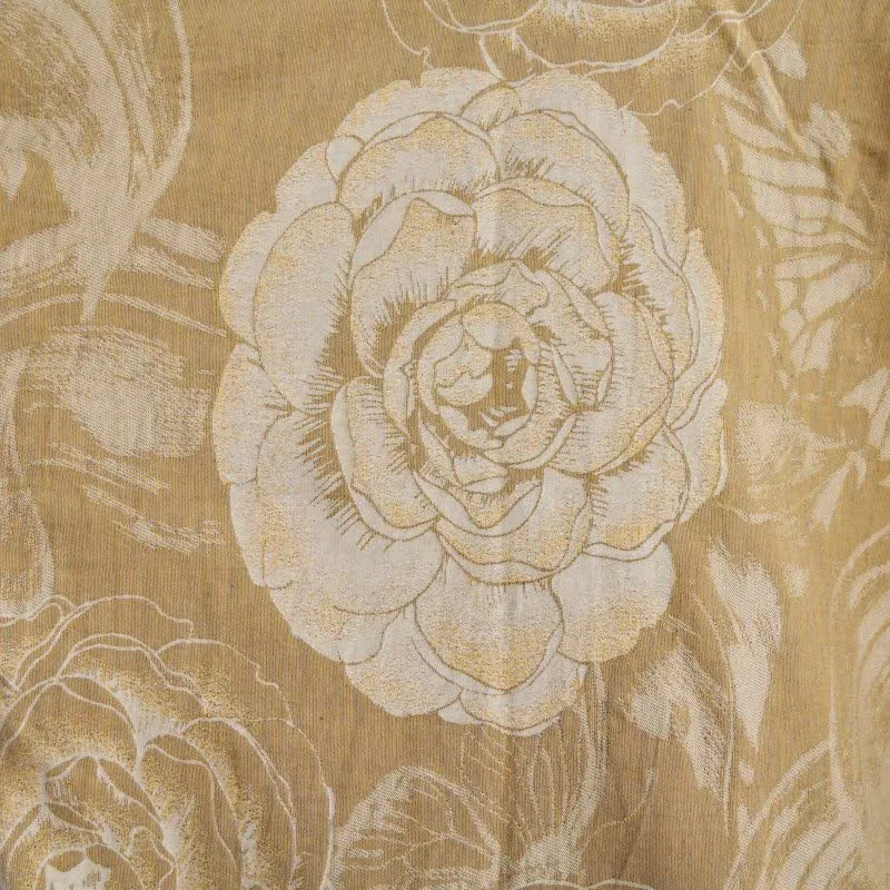 Luxuriöser Kimono-Bademantel aus reiner Baumwolle mit Pfingstrosenmuster