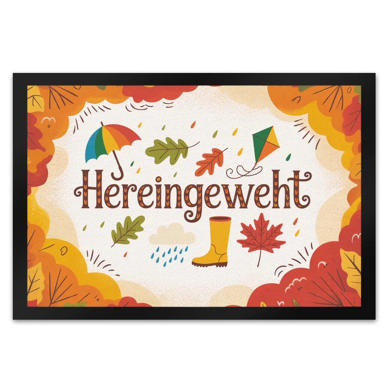Hereingeweht Fußmatte in 35x50 cm mit Herbstmotiven