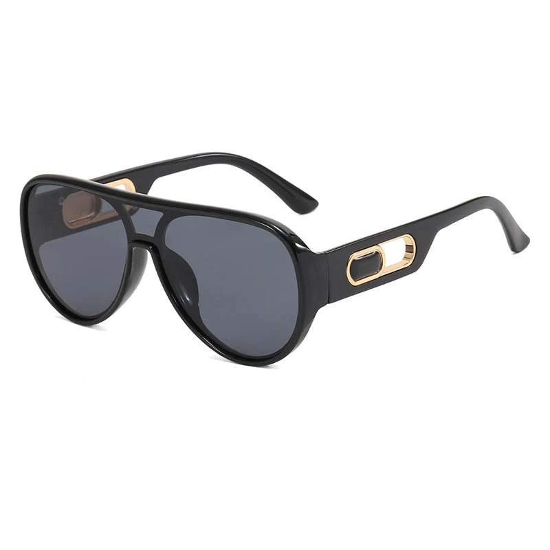 Dame Elegant Oversized-solbriller med designer-detaljer Luvikno
