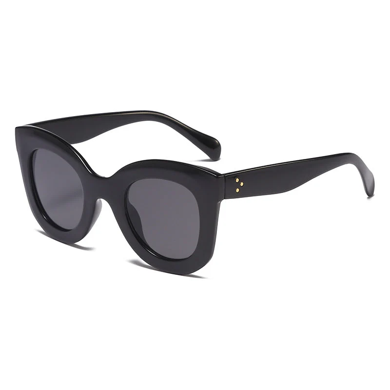 Dame Elegant oversized solbrille med utsøkt ramme Luvikno