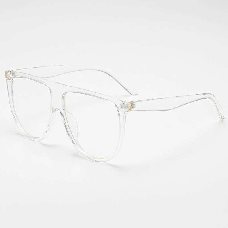 Dame Elegant Oversized solbriller med stilfull ramme Luvikno
