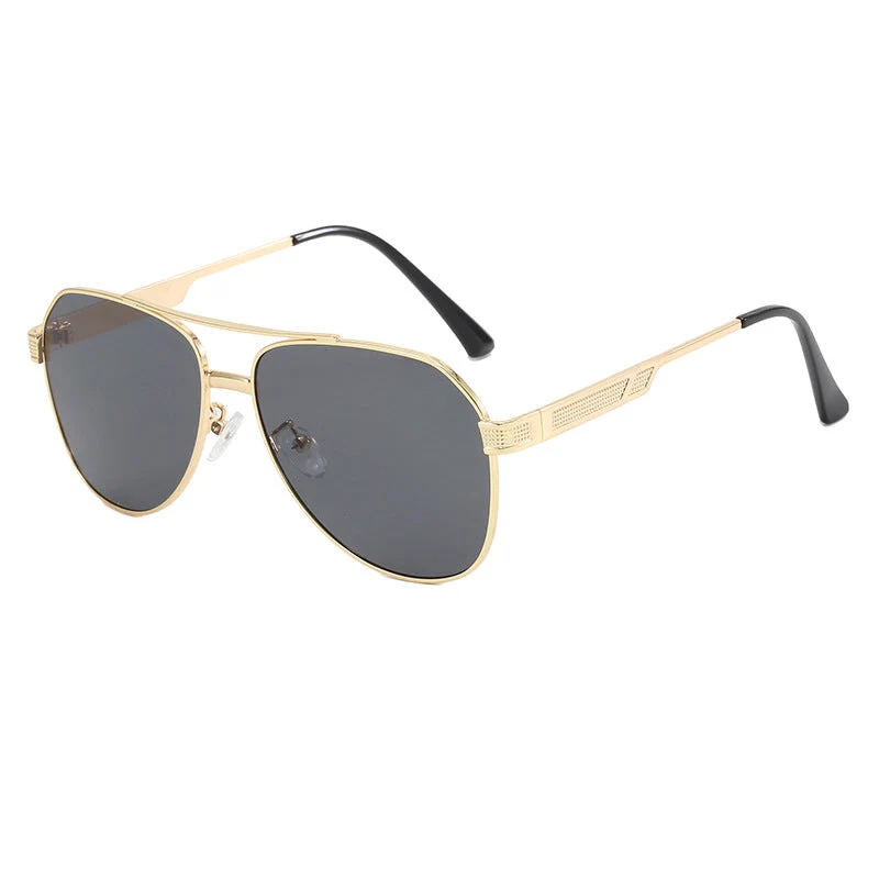 Dame elegant aviator-solbriller med robust metallramme og UV-beskyttelse Luvikno