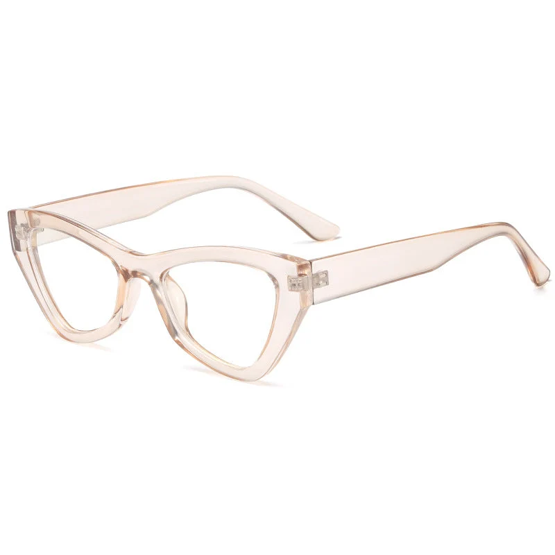 Dame Cat-Eye-briller med trendy gjennomsiktig ramme Luvikno