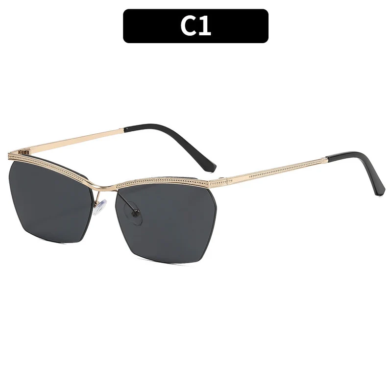 Dame moterik solbrille med filigran ramme og myk fargegradient Luvikno