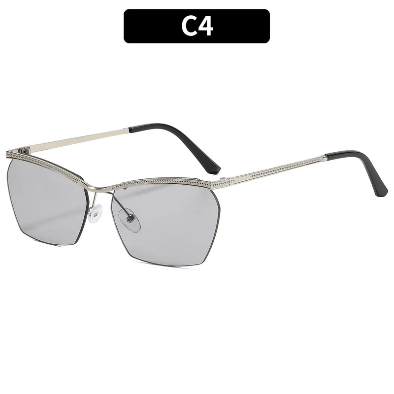 Dame moterik solbrille med filigran ramme og myk fargegradient Luvikno