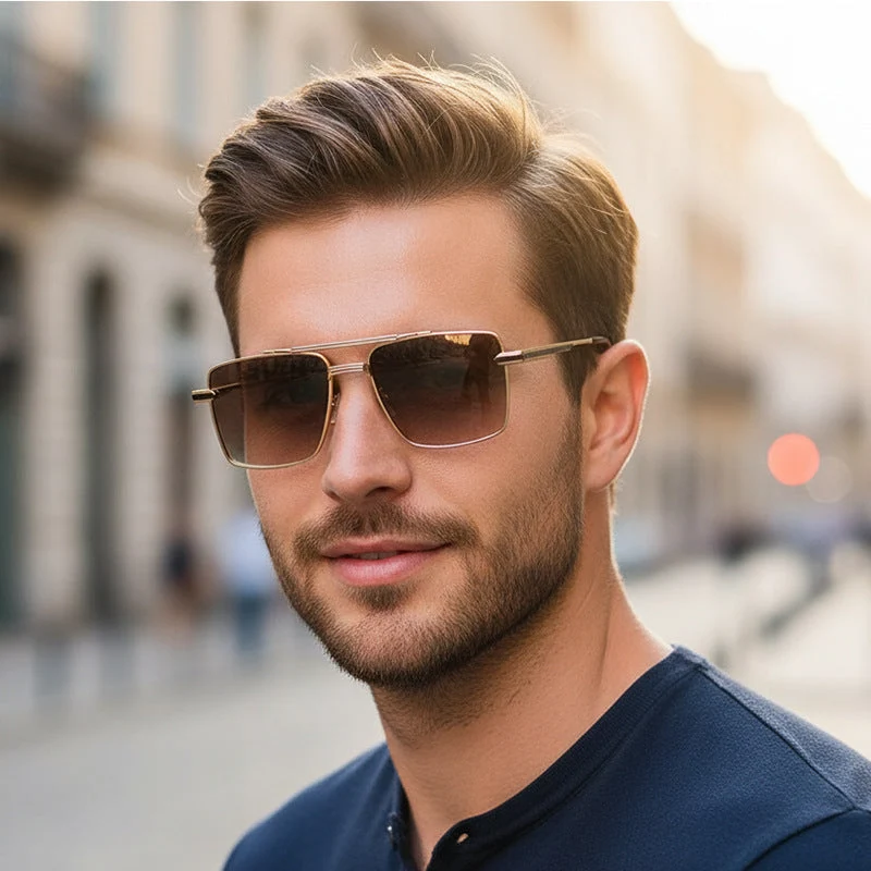Dame futuristisk kvadratisk solbrille Luvikno
