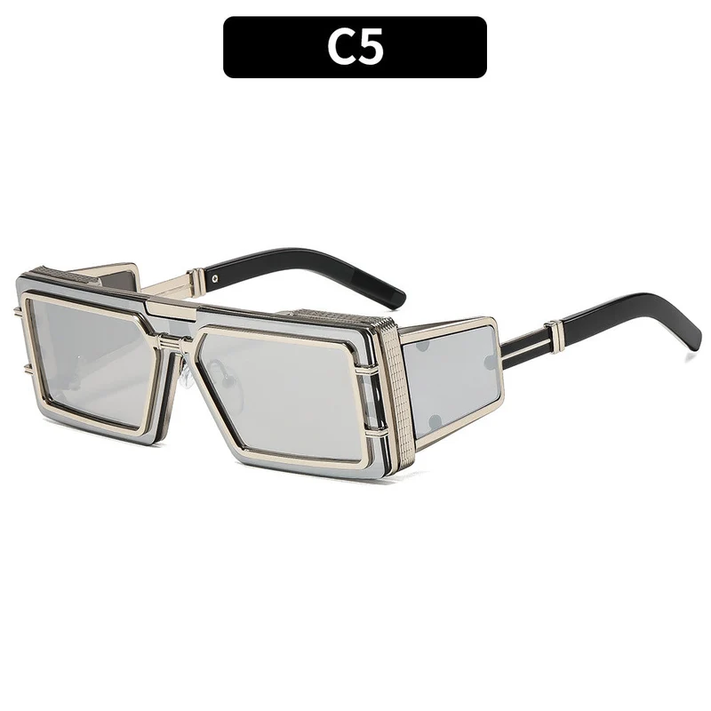 Dame Geometrisk Oversized Solbrille med luksuriøs ramme Luvikno