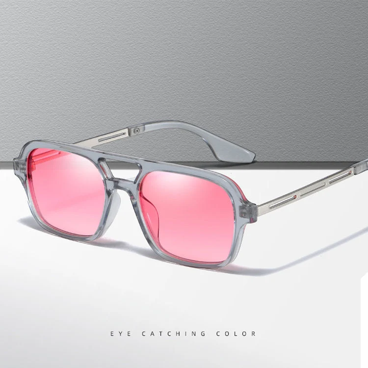 Dame designer solbrille med blå linser Luvikno