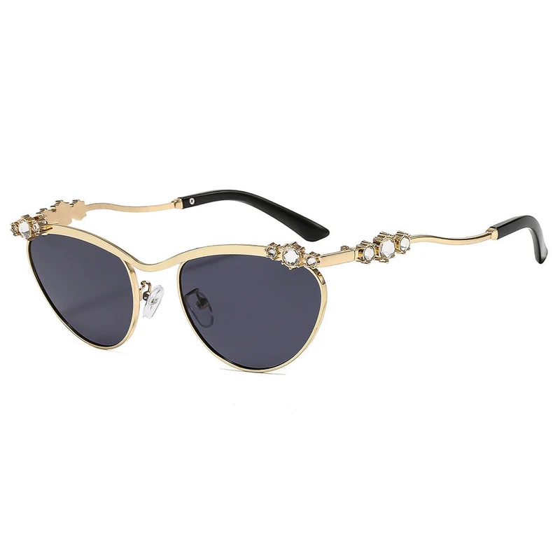 Dame Designer-solbrille med glitrende detaljer Luvikno