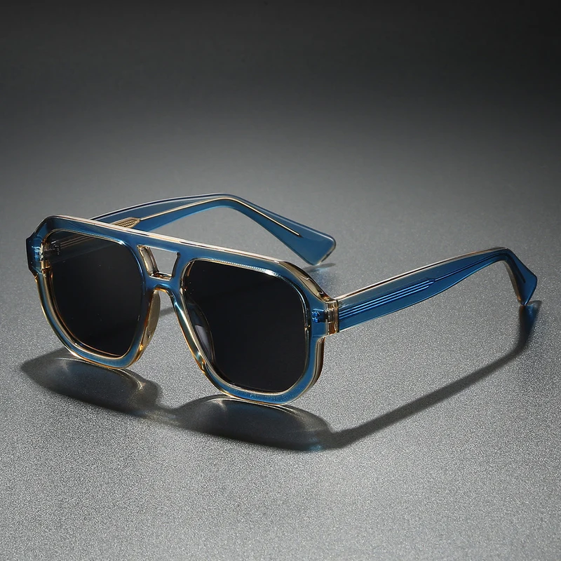 Dame solbrille i moderne urban design med bred kant Luvikno