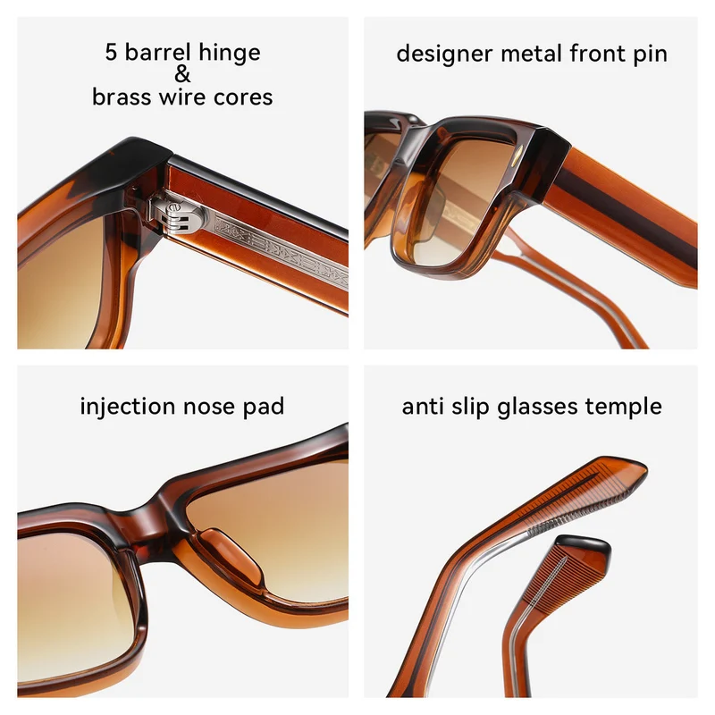 Dame solbrille i moderne, kantet design Luvikno