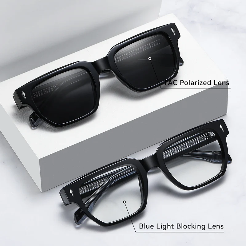 Dame solbrille i moderne, elegante kvadratdesign Luvikno