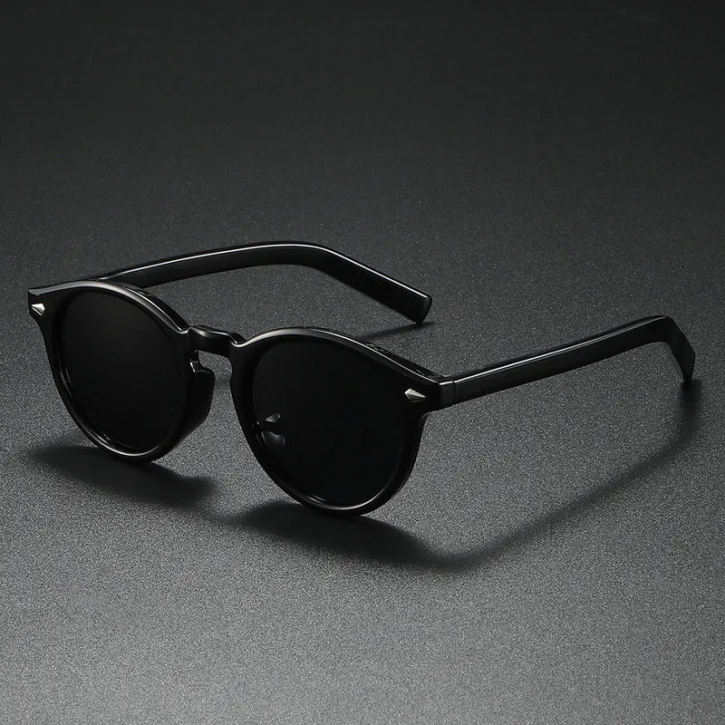 Dame Rund-solbrille med transparent ramme og reflekterende glass Luvikno