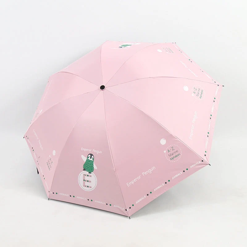 Kvinne Folding Paraply med Morsomt Dyre Design Luvikno