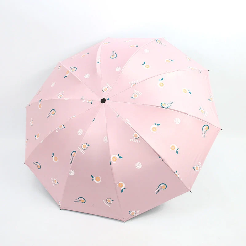 Dames sammenleggbare paraply med glade motiver Luvikno