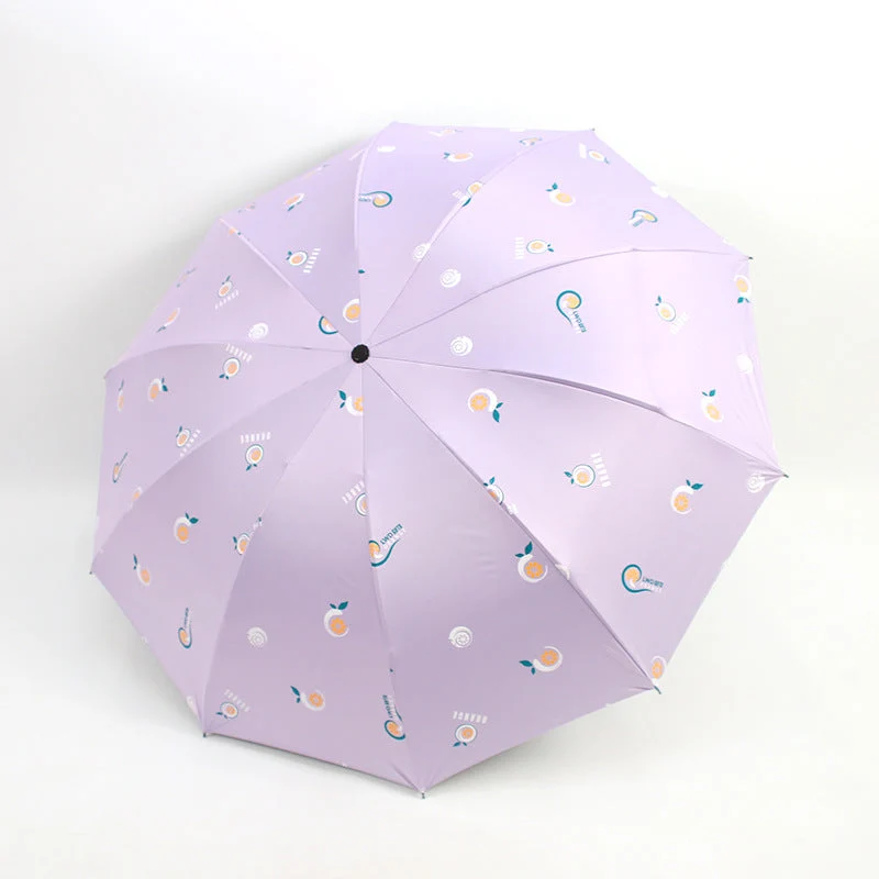 Dames sammenleggbare paraply med glade motiver Luvikno