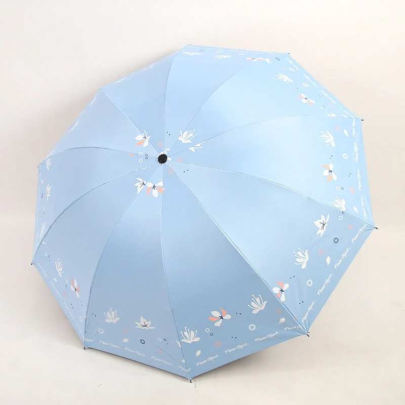 Kvinne elegant paraply med blomstertrykk design Luvikno