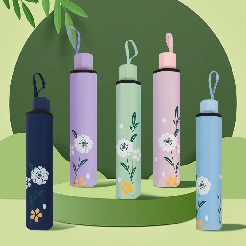Dame blomsterdekorert paraply Luvikno