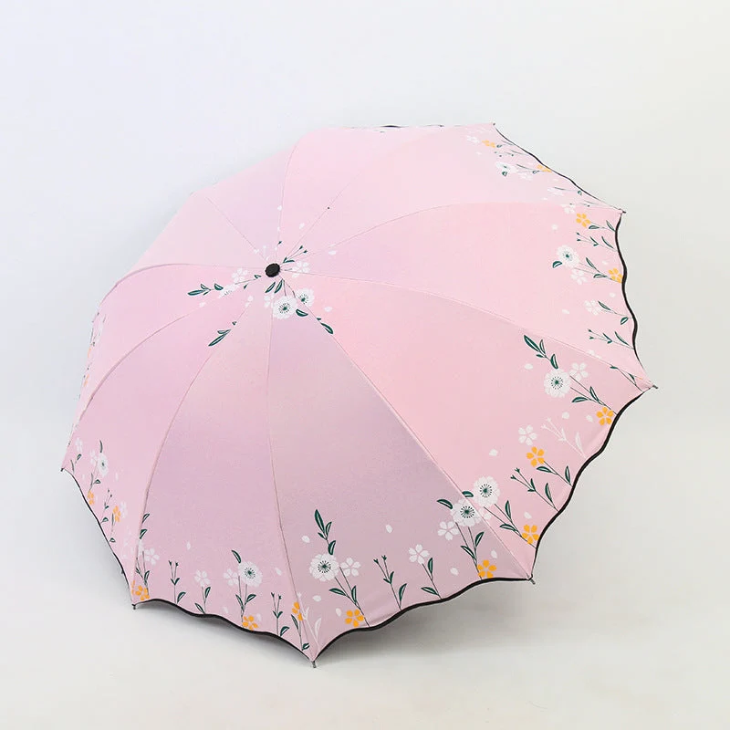Dame blomsterdekorert paraply Luvikno