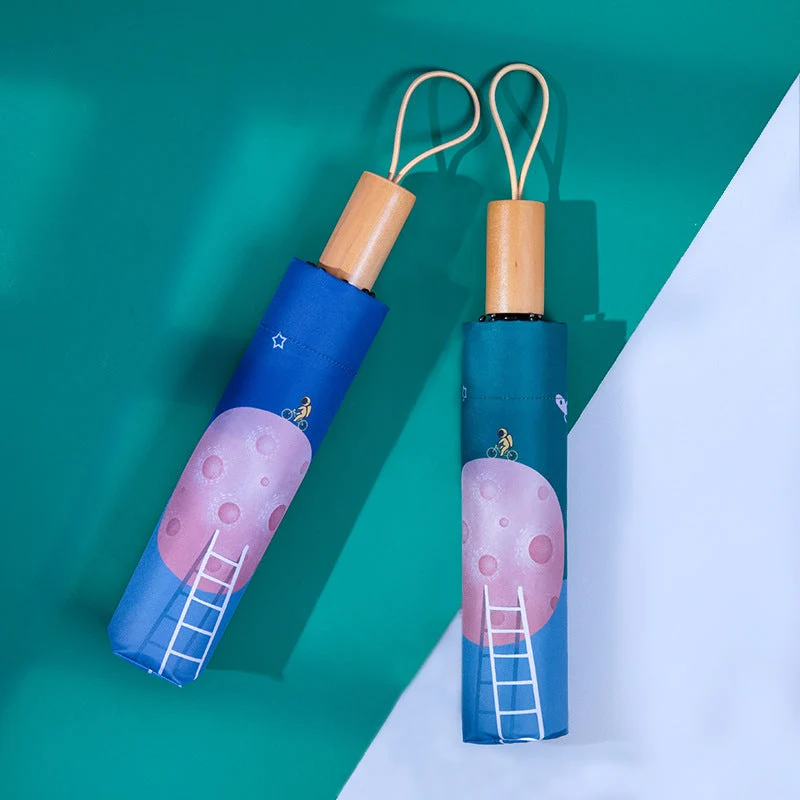 Unisex automatisk reiseparaply med kreativt design Luvikno