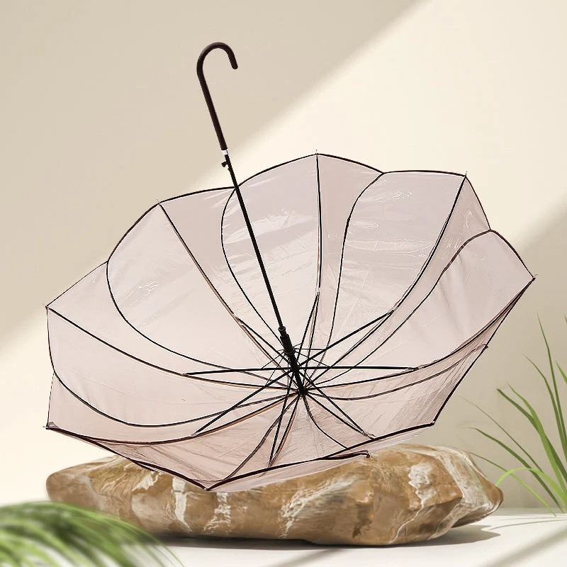 Damer Transparent Design Sammenleggbart Parasol Luvikno