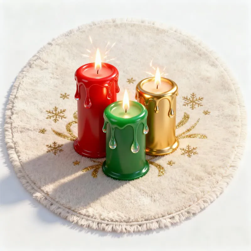 Ownkoti Weihnachtsteppich mit 3D-Effekt