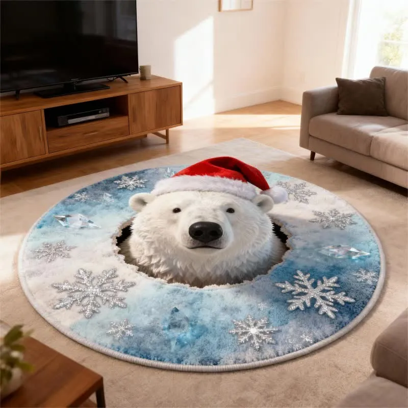 Ownkoti Weihnachtsteppich mit 3D-Effekt