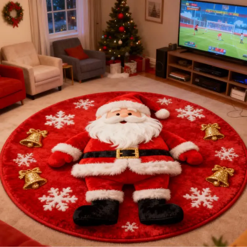 Ownkoti Weihnachtsmann-Teppich mit 3D-Effekt