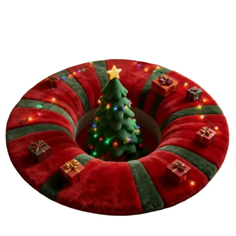 Ownkoti Weihnachtsbaum-Teppich mit 3D-Effekt