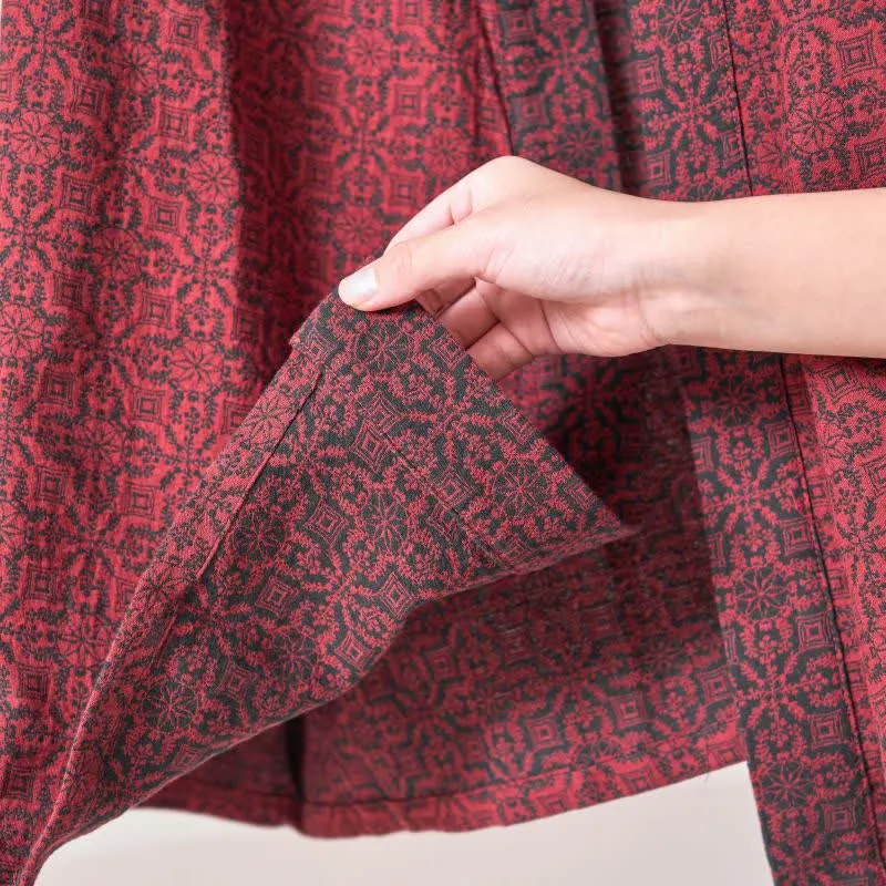 Ownkoti – Weihnachtsinspirierter Kimono-Bademantel aus Baumwollgaze