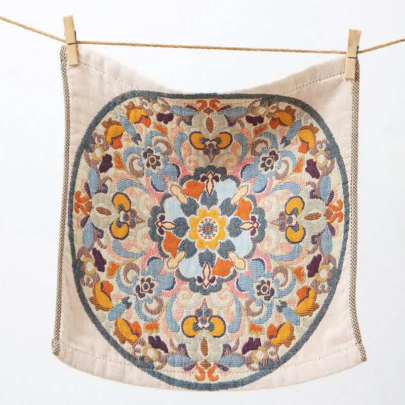 Saugfähiges Küchentuch aus Baumwolle im Vintage-Stil mit Blumenmuster
