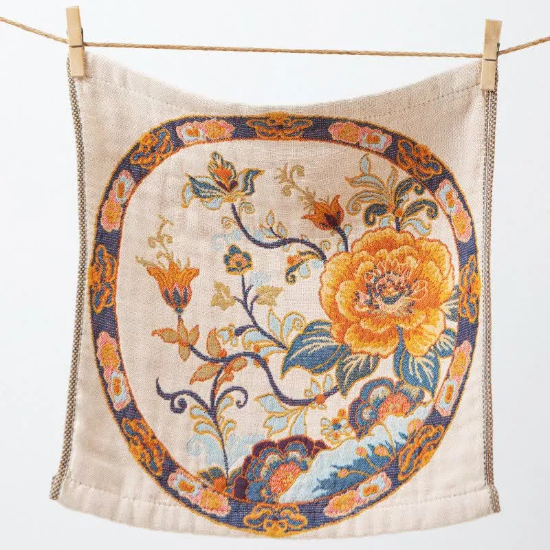 Saugfähiges Küchentuch aus Baumwolle im Vintage-Stil mit Blumenmuster