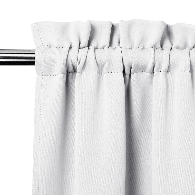 Garvee Set 2 Tende Oscuranti Bianche 230 GSM, Isolanti Termiche, Opaca Doppia Faccia, 66x91 cm, Perfette per Cucina e Bagno