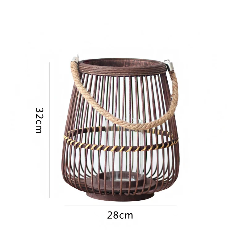 Rustic Rattan Lantern Stornfield