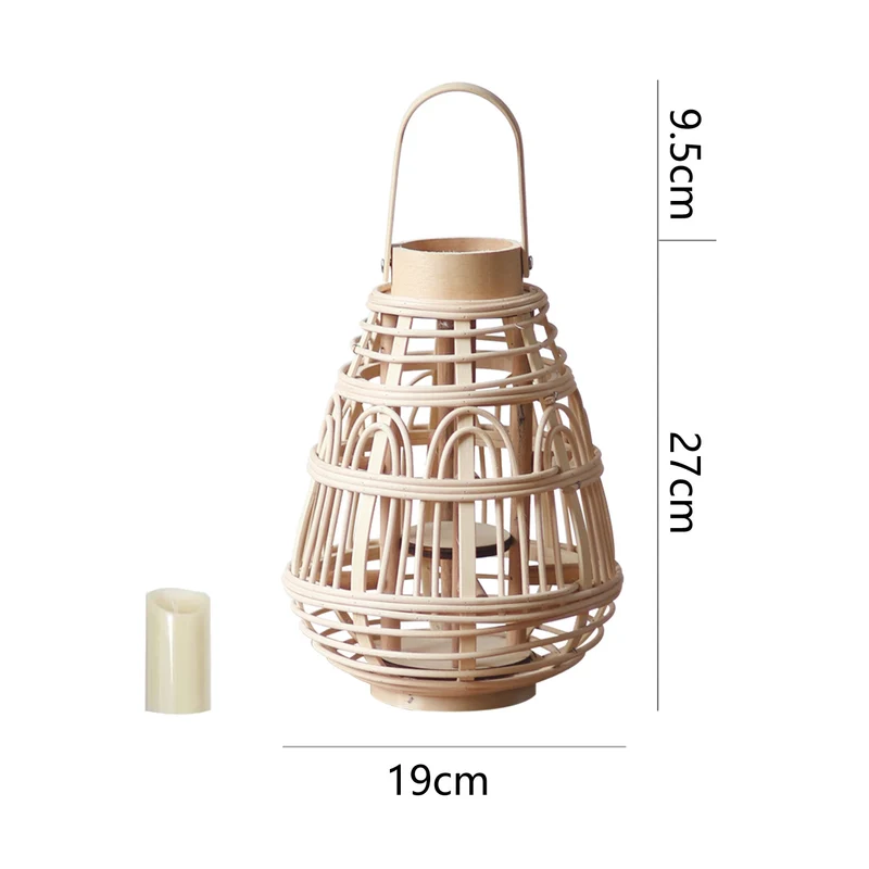 Rustic Rattan Lantern Stornfield