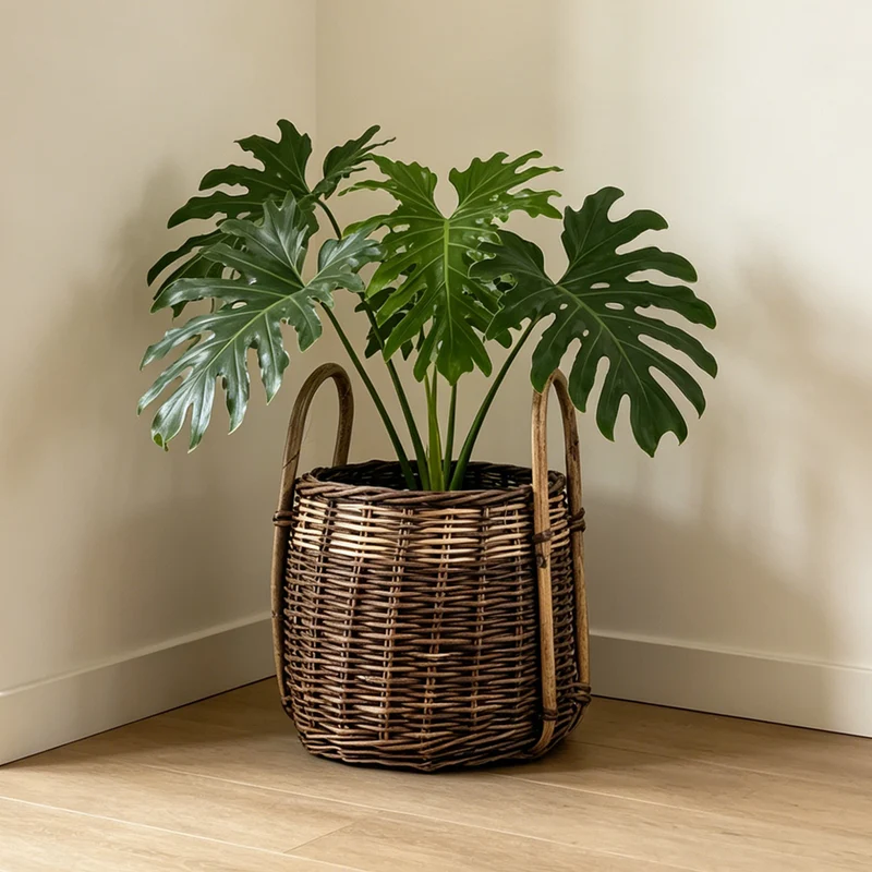 Natural woven storage basket Stornfield
