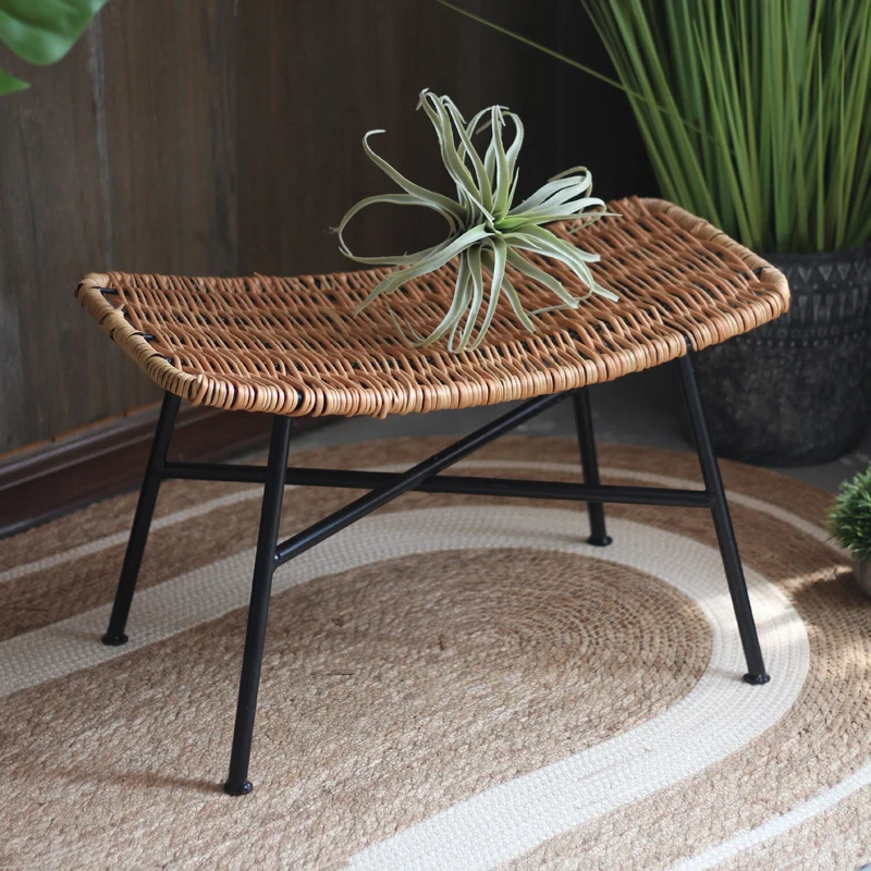 Modern Stool made of woven rattan Stornfield