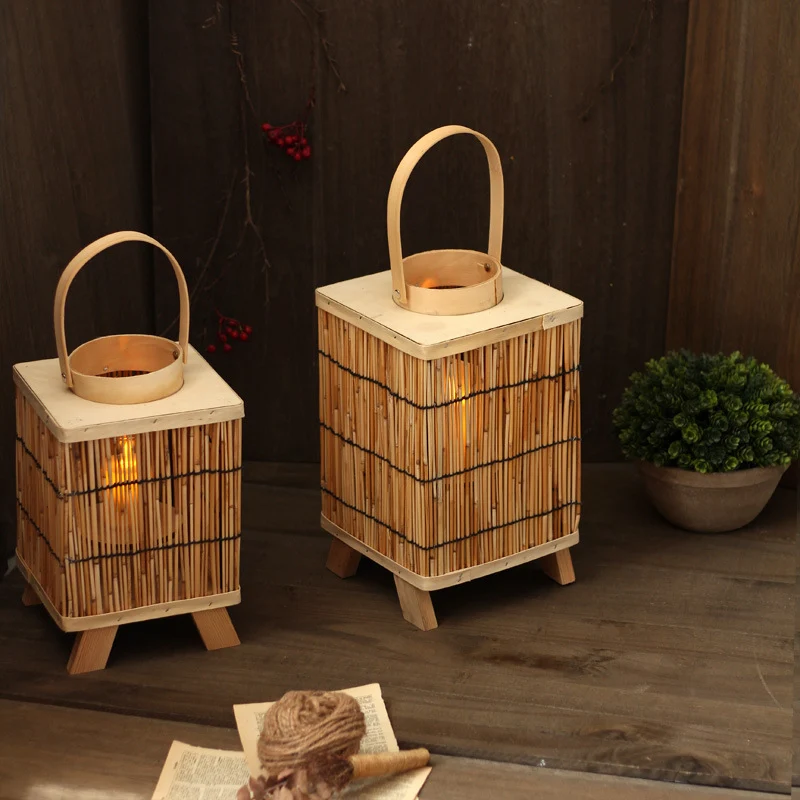 Artificial Rattan Lantern Stornfield